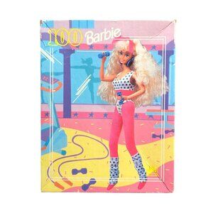 Barbie 1991 Golden Jigsaw Puzzle 100 Pieces 4096D-1 - Acceptable Condition